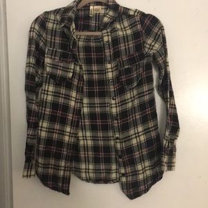 Black and red flannel shirt